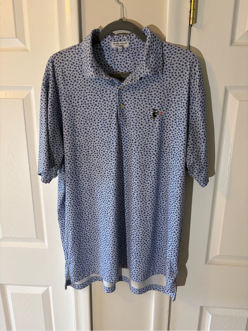 Peter Millar STANWICH CLUB Logo Polo, Light Blue Summer Collection